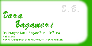 dora bagameri business card